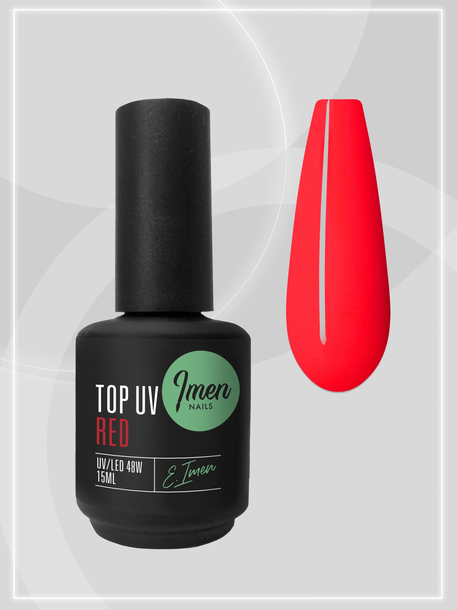 Top Color Red (топ без липкого слоя, красный) Imen, 15мл