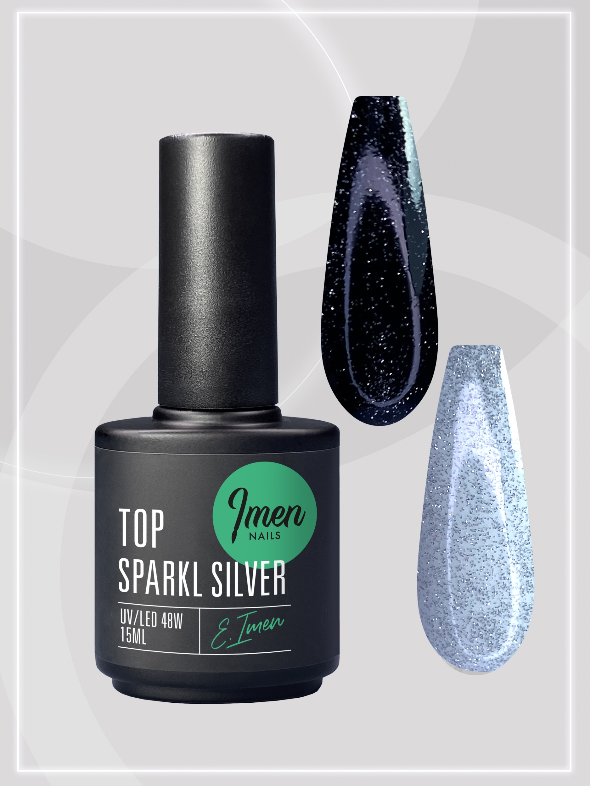 Top Sparkl Silver (топ серебристый светоотражающий) Imen, 15мл